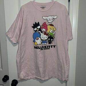 Sanrio Hello Kitty & Friends pink 100% cotton t shirt 2XL